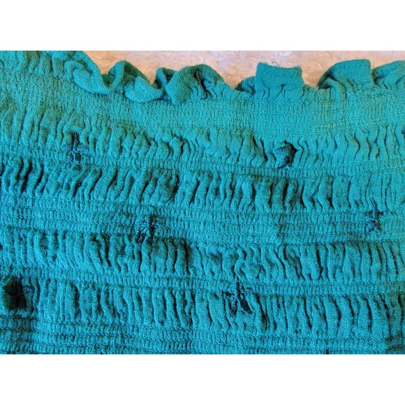 Anthropologie Bonnie Smocked Midi Dress Embroidered Green M Boho - Picture 8 of 11